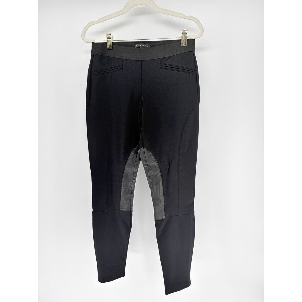 Theory Merryn C Mandatory Riding Legging Leather Patch Black 4 Mixed Media